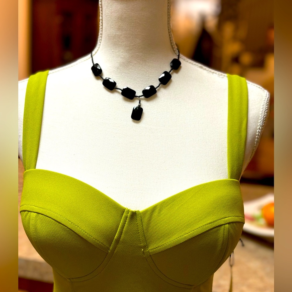 Haute Monde Green Adjustable Strap Bodycon Body Suit Size Small - Picture 7 of 16